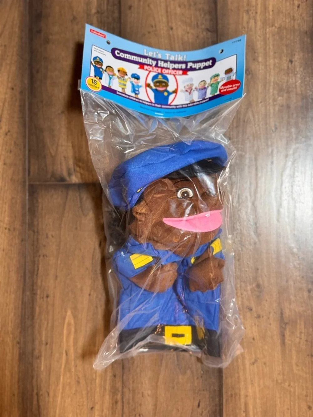Lakeshore Community Helpers Police Officer Puppet New Sealed Plush Puppet
